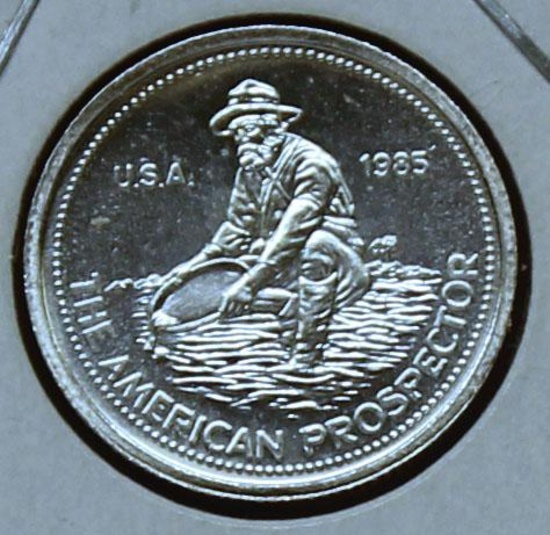 RARE! 1985 1/10th oz. Engelhard Prospector .999 Silver Bullion Coin
