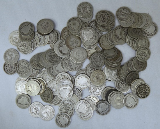 185 90% Silver Barber Dimes