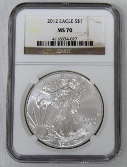 2012 Silver American Eagle Slabbed NGC MS70