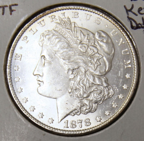 1878 8 Tail Feather Morgan Dollar, Key Date