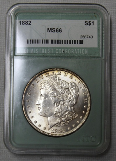 1882 Morgan Dollar Slabbed NTC MS66