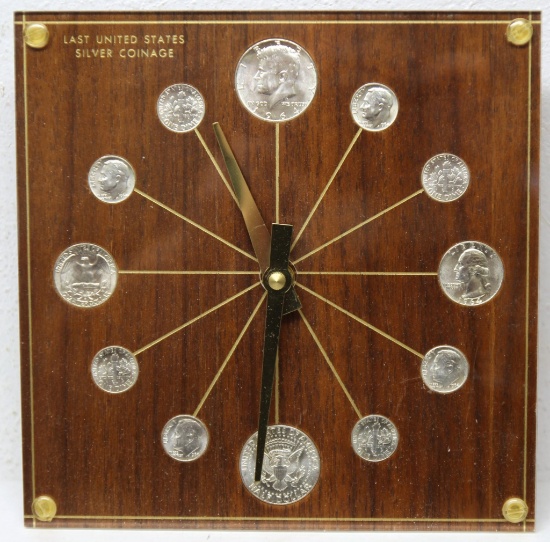 1964 Silver Coins Battery-Op Clock