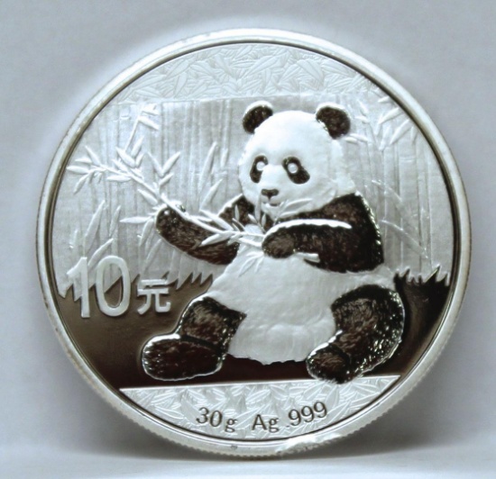 2017 China Silver Panda 1 oz. .999 Fine Silver Bullion Coin