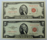 1953, 1953B Red Seal $2 Notes