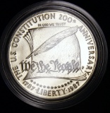 U.S. Mint 1987 United States Constitution Coin Uncirculated Silver Dollar