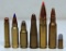 7 Mixed Collector Cartridges - 5.5 Velo Dog Revolver, 5 .7x28, .22TCM, .22 Rem. Jet, .300 Whisper,