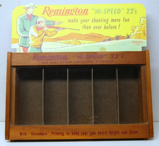 Remington Hi-Speed 22's Countertop Store .22 Ammo Display, 16 1/4" Wide, 10" High without Topper