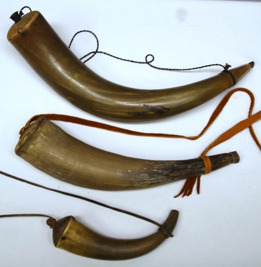 3 Old Powder Horns