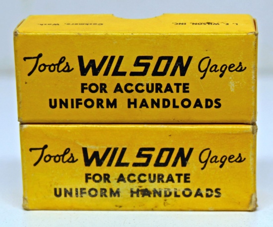 2 Wilson Cartridge Case Gages in Original Boxes for .25-06 and .222 Rem.