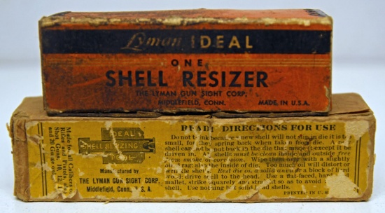 2 Old Lyman Ideal Shell Resizers in Original Boxes - .32-20, .243 Winchester