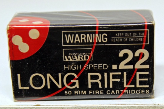 Full Vintage Box Montgomery Ward .22 LR Cartridges