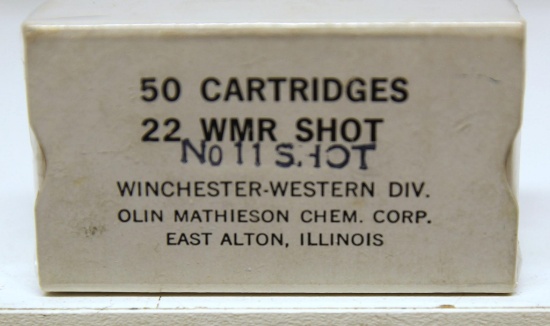 Full Vintage Box Winchester Western .22 WMR Shot Cartridges