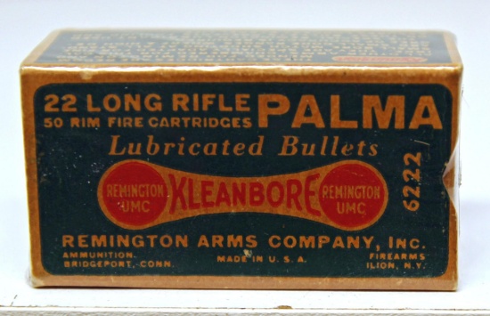 Full Vintage Dog Bone Box Remington .22 LR PALMA Cartridges