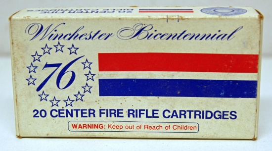 Full Vintage Box Winchester Bicentennial '76 .30-30 150 gr. SilverTip Cartridges