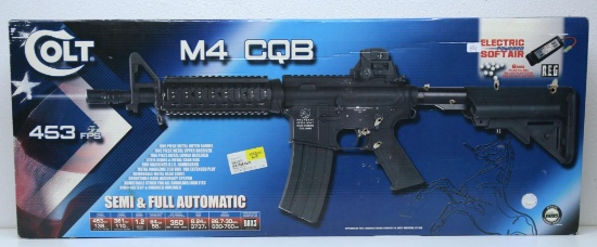 Colt M4 CQB Electric Powered Soft Air 6 mm Plastic BB Automatic Rifle in  Original Box | Guns & Military Artifacts Recreational Shooting | Online  Auctions | Proxibid