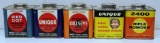 5 Different Hercules Powder Tins, Contents will be emptied if shipped!