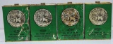 4 DuPont Smokeless Powder Tins w/Paper Labels, Contents will be emptied if shipped!