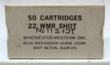 Full Vintage Box Winchester Western .22 WMR Shot Cartridges