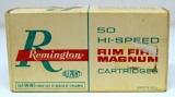 Full Vintage Box Remington 5 mm Remington Rim Fire Magnum 38 gr. Hollow Point Cartridges