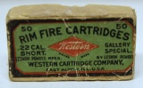 Full Vintage Two Piece Box Western .22 Short Gallery Special Cartridges