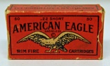 Partial Vintage Box 32 American Eagle .22 Short Cartridges