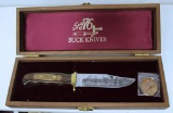 Buck Knives Spirit of '76 Commemorative Fixed Blade Knife w/Metal and Wood Presentation Box, 5