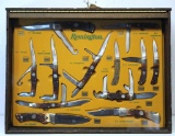 1970's Remington Knife Store Display w/Original Boxes and Sheaths, 19