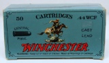 Full Box Winchester .44-40 Win. 225 gr. Cast Lead Cowboy Action Cartridges