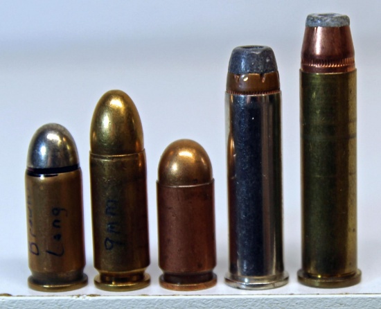 Mixed Lot Collector Cartridges - 9 mm Browning Long, 9 mm Bayard Long (AKA 9 mm Large), 9 mm