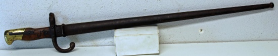 Early German Military Bayonet w/Scabbard, Marked "Alex Coppel, Solingen, Scale", 20 1/2" Blade, 25