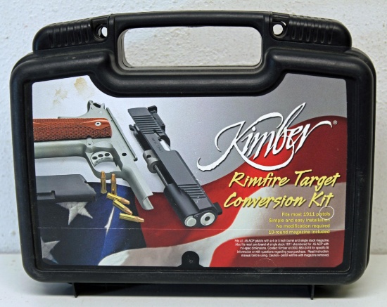 Kimber Rim Fire .22 LR Target Conversion Kit w/10 Round Clip and Hard Case, Fits Most .45 Cal. ACP