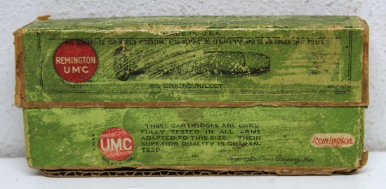 Full Vintage Box Remington UMC .45-70 Gov't Cartridges, Bottom of Box has been replaced with