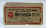 Full Vintage Box Remington UMC .22 LR Smokeless Cartridges
