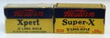 Full Vintage Box Western XPert .22 LR and Full Vintage Box Western Super-X .22 LR Cartridges
