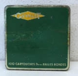 Partial Vintage Tin 40 Gevelot 9 mm Rim Fire Cartridges