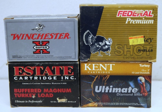 Full Box 10 Kent 12 Ga. 3" 4 Shot Turkey Load, Full Box 10 Estate 12 Ga. 3" 4 Shot Turkey Load, Full