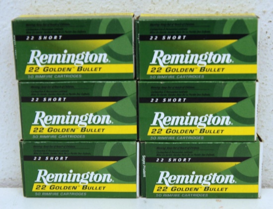 6 Full Boxes Remington High Velocity .22 Short Cartridges