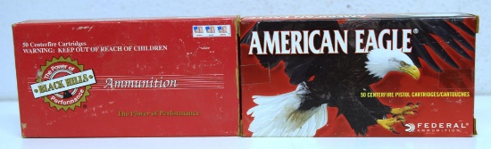 Full Box Black Hills Ammunition .40 S&W 180 gr. JHP and Full Box American Eagle .40 S&W 165 gr. FMJ