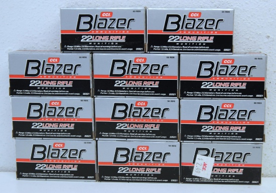 11 Full Boxes Blazer .22 LR Cartridges