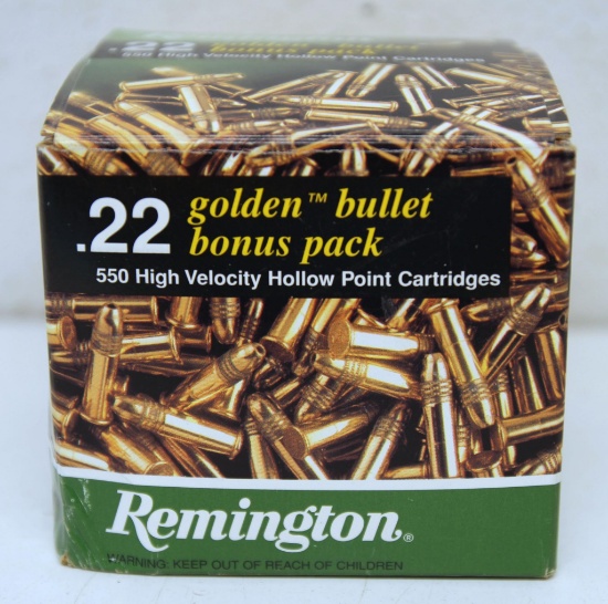 Full Box 550 Remington .22 LR High Velocity HP Cartridges