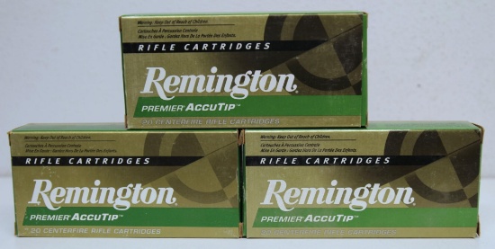 3 Full Boxes Remington Premier AccuTip .17 Remington Fireball 20 gr. AccuTip-V Cartridges