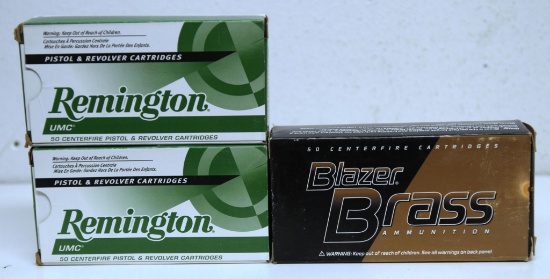 2 Full Boxes Remington 9 mm Luger 115 gr. Metal Case Cartridges and Full Box Blazer 9 mm Luger 115