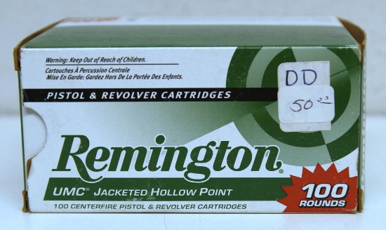 Full Box 100 Rounds Remington .38 Special Plus P 125 gr. Semi-Jacketed Hollow Point Cartridges
