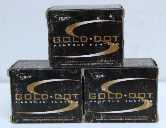 3 Full Boxes of 20 Speer Gold.Dot .41 Magnum 210 gr. GDHP