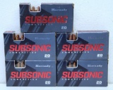 5 Full Boxes Hornady SubSonic .300 Blackout 190 gr. Sub-X Cartridges