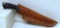 Ka-bar No. 1227 Fixed Blade Hunting Knife with Leather Sheath, 2 3/4