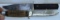 2 Fixed Blade Hunting Knives - Stag Handle E.C. Solingen Germany 82X, Utica Sportsman - No Sheaths