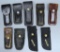 6 Leather Buck Knives Leather Sheaths and 3 Nylon Sheaths