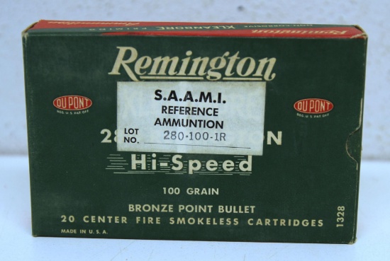 Full Vintage Box Remington .280 Remington 100 gr. Bronze Point Cartridges