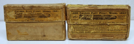 Partial Vintage 2 Piece Box of 15 and Empty Vintage 2 Piece Box Winchester .405 Cal. for Model 1895